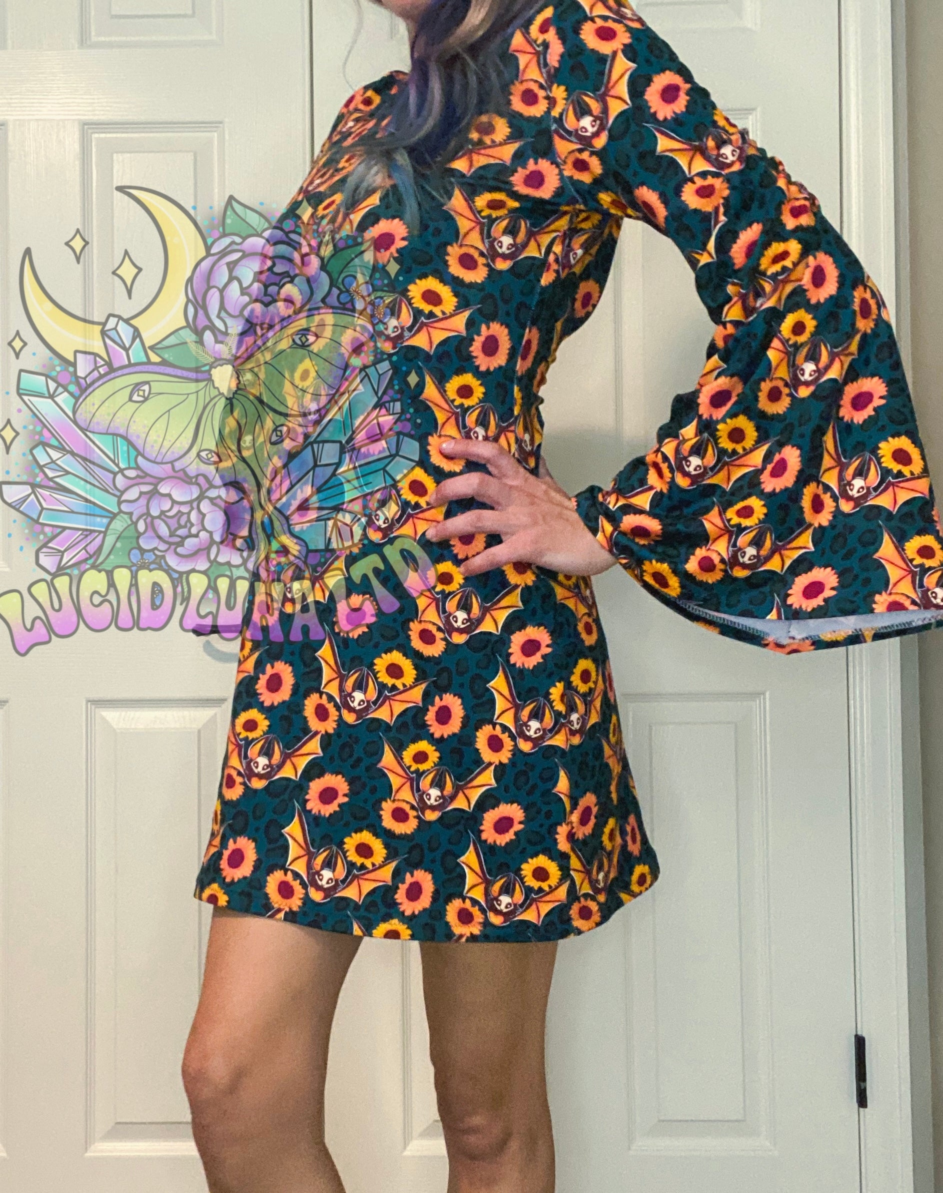 retro dress long sleeve Women's Retro Dress – Lucid Luna Ltd