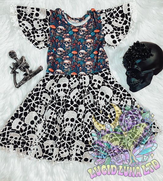 Girl’s Skelly Lace Twirl Dress sz.6